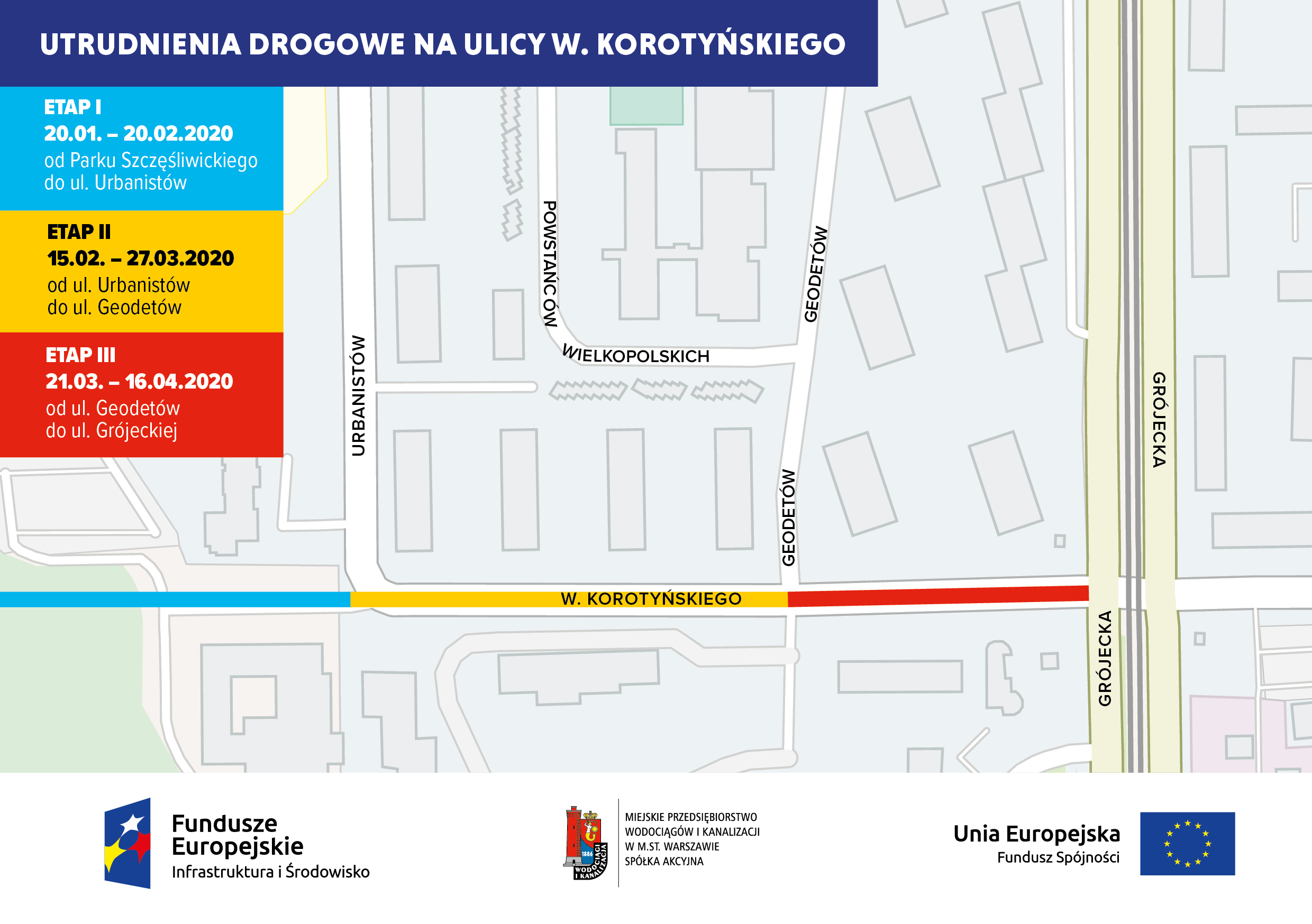 utrudnienia drogowe na ul W. Korotyńskiego